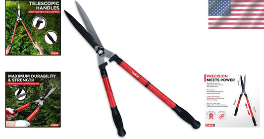 Extendable Manual Hedge Clippers with Precision Wavy Blade for Healthy Shrubs