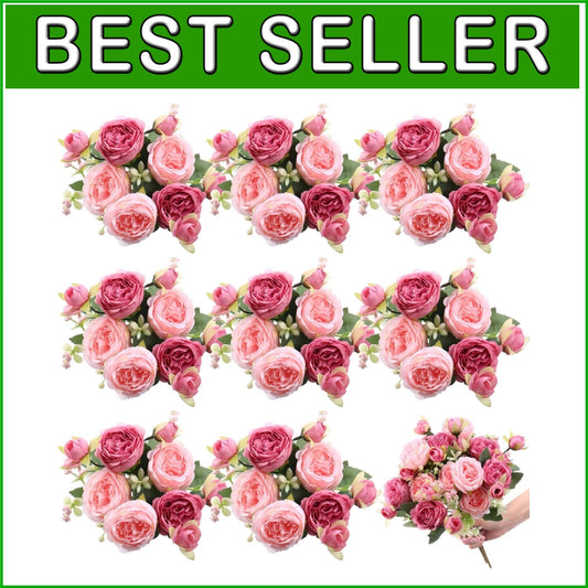 Delicate Pink & Dark Pink Artificial Peonies - Spring Wedding Centerpieces