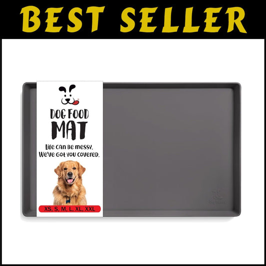 Non-Slip Silicone Dog Bowl Mat - Premium Waterproof Pet Feeding Essentials XXL