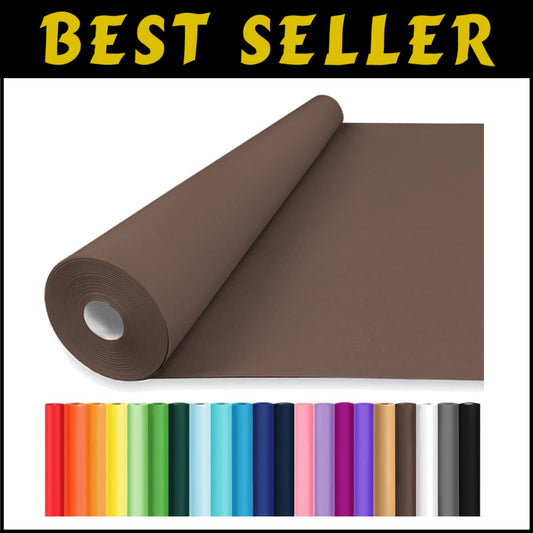 36"x2400" Eco-Friendly Chocolate Brown Kraft Paper - Ideal for Elegant Wrapping