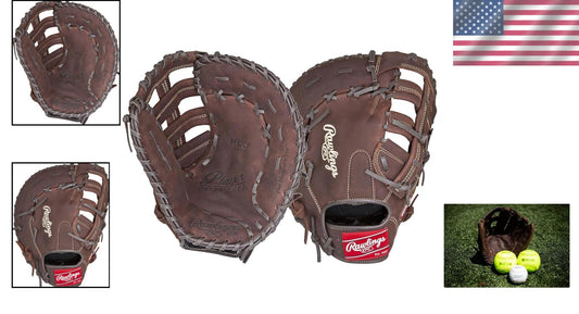 12.5" Adult Baseball/Softball Glove | Durable Full Grain Leather First Base Mitt