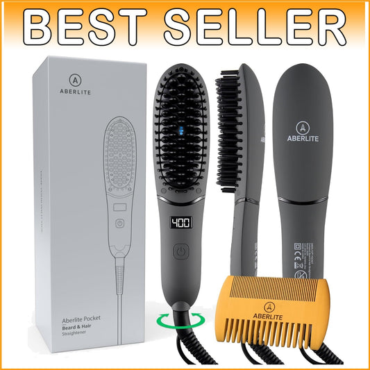 Professional Beard Straightener with Anti-Scald Technology - Ideal Gift for Him