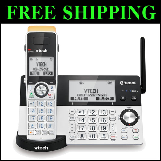 Long Range Cordless Phone System – Bluetooth Connect & Expandable to 12 HS