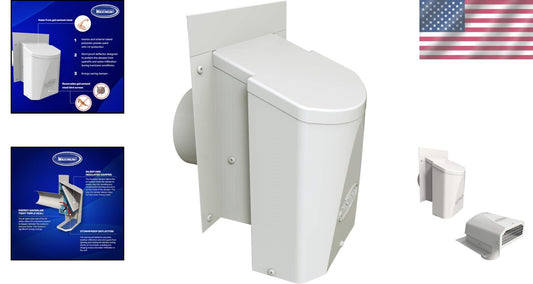 Energy-Saving 4-Inch Wall Dryer Vent Cover with Durable Steel Construction
