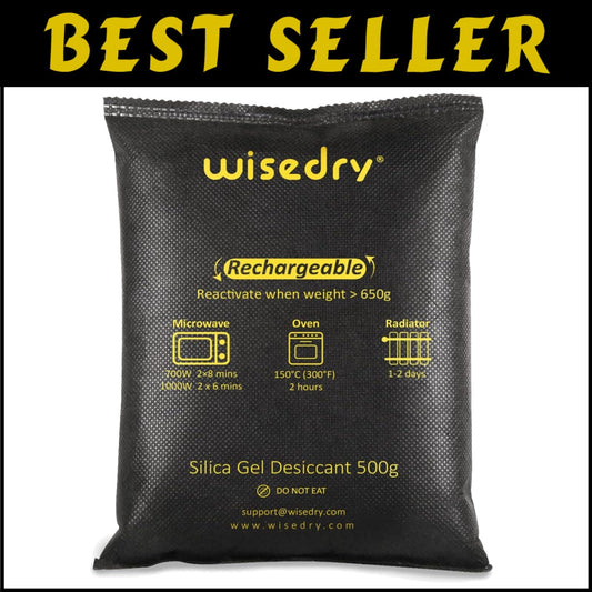 Large 4 x 500g Silica Gel Moisture Absorber Bags - Safe & Reusable Dehumidifier