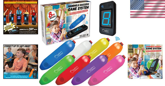 Fast-Action Game Show Experience: 8-Player Wireless Buzzer Console - Ages 12-103