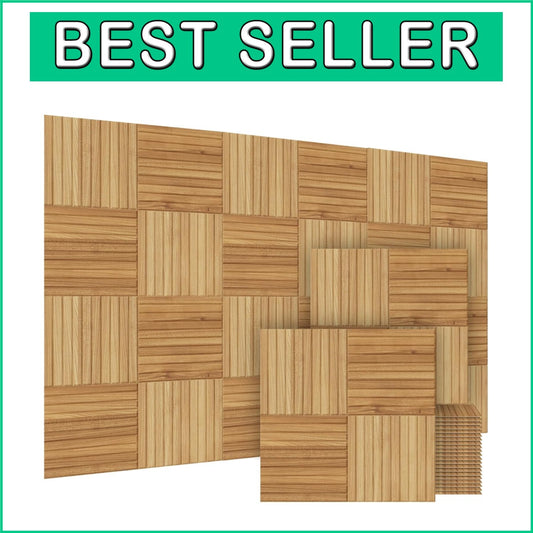 6-Pack 72x48'' Self-Adhesive Acoustic Panels - Decorative Soundproof Wall Art