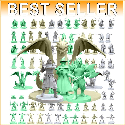 93-Pc Mythical Heroes Mini Figure Set for Epic D&D Adventures - 16 Designs