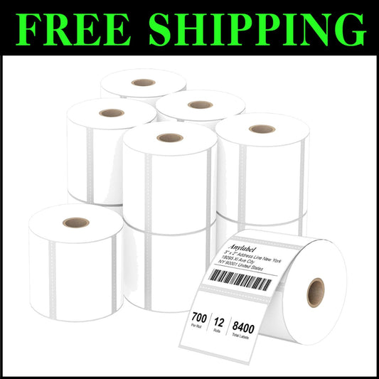 Sharp Print 3" x 2" Direct Thermal Labels – 700 per Roll, Perfect for Barcodes