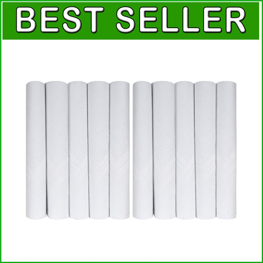 10 Luxurious 100% Cotton Handkerchiefs - Machine Washable, 46cm for Everyday Use