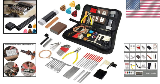 72-Piece Professional Guitar Tool Kit with Accessories - Perfect for Musicians