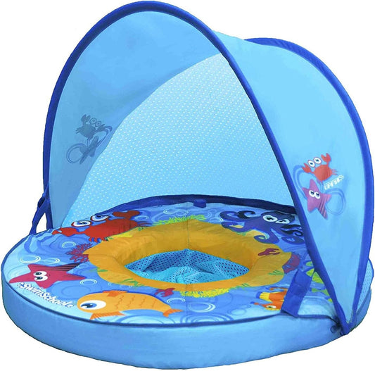 Adjustable Sunshade Baby Pool Float - Super Buoyant for Ages 6-24 Months