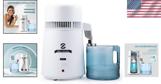 Versatile Distilled Water Maker - Ideal for Home, Office, and Labs - 1.5 L/h