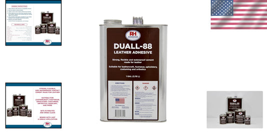 1 Gallon Duall-88 Leather Adhesive - All-Purpose Neoprene for Crafting & Repairs
