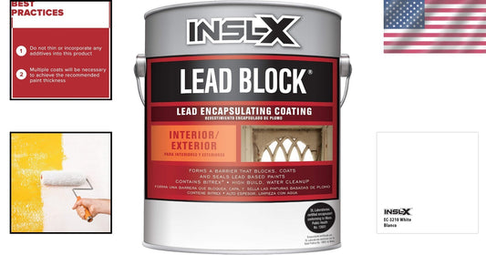 1 Gallon Eggshell White Lead Encapsulating Acrylic Paint - Perfect for Homes