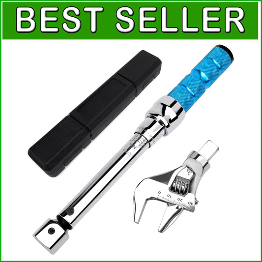 Adjustable 5-30 Nm Click Torque Wrench with Interchangeable Heads - HVAC & Auto