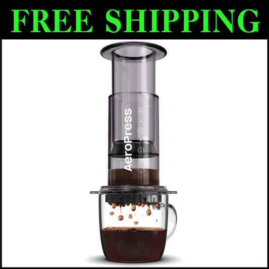 Clear Black Coffee Maker: 3-in-1 Brew Technology for Smooth Espresso Anywhere