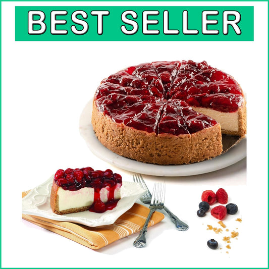 Delicious 10" Strawberry Cheesecake with Fresh Ingredients - Kosher Certified