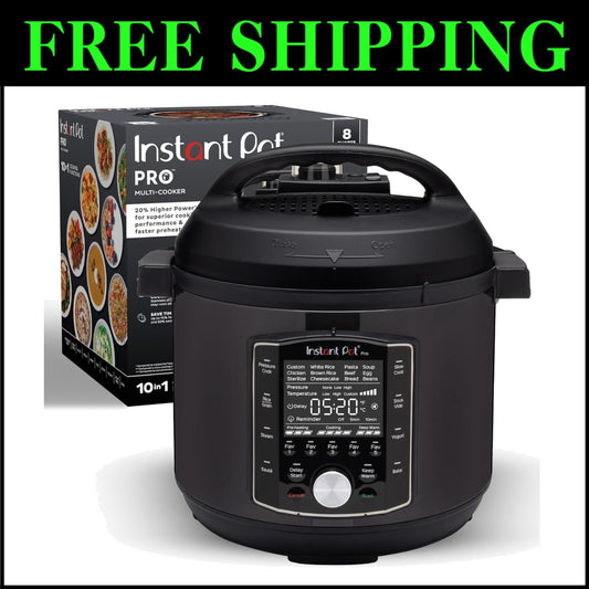 All-in-One 8 QT Programmable Cooker with Stainless Steel Pot & Recipe App