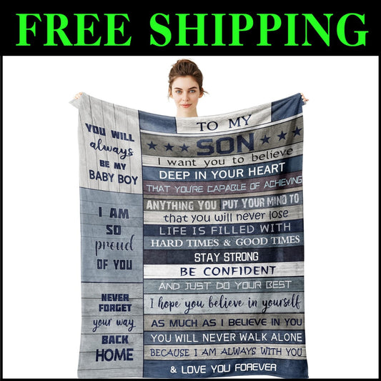 Durable Fleece Throw Blanket for Son - Ideal for All Seasons and Occasions