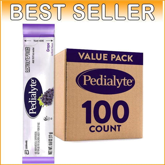 100 Convenient Electrolyte Powder Packets - Grape Flavor for Instant Rehydration