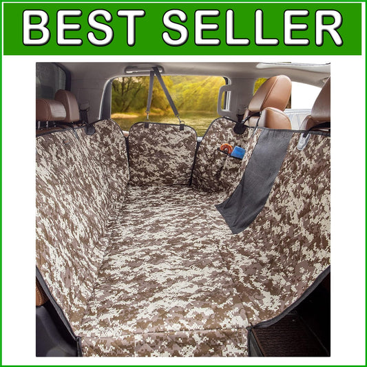 Machine Washable Dog Seat Cover with Mesh for Trucks & SUVs - Perfect for Pets