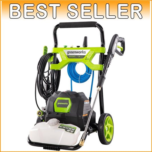 14 AMP 2000 PSI Pressure Washer with Push Button Start - Easy to Use & Effective