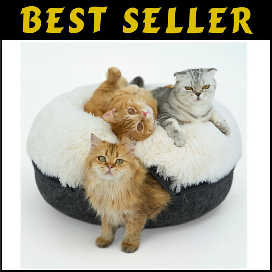 Comfy Cat Cave with Interactive Peephole - Perfect for Multi-Pet Households