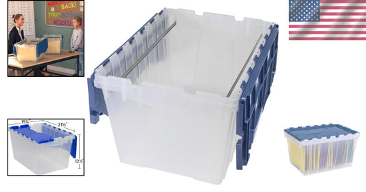 Versatile 12 Gallon Stackable Storage Box with Clear Design for Easy Viewing