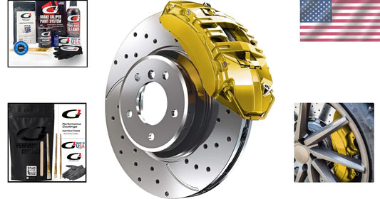 Water-Resistant Gold Brake Caliper Paint Kit - Perfect for Automotive Upgrades