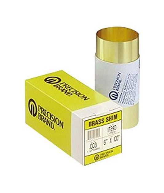 Durable Brass Shim Stock Roll, 6" x 60", 260 Alloy, Perfect for Machine Repair