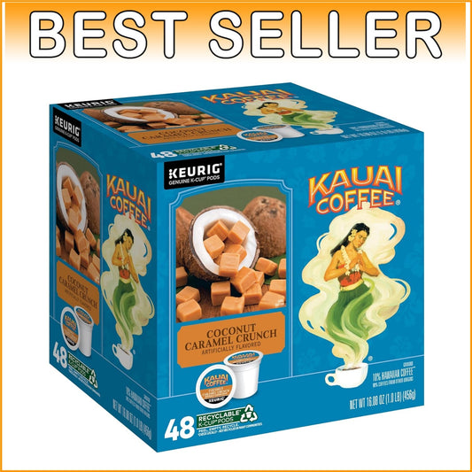 48 Count Coconut Caramel Crunch K-Cup Pods - Premium Hawaiian Coffee Experience