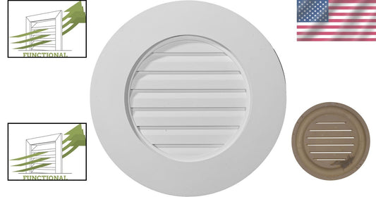 Elegant 20" x 20" Urethane Gable Vent Louver - Lightweight & Moisture Resistant
