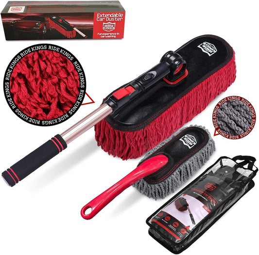 Microfiber Car Duster with Detachable Handle - Scratch-Free Cleaning Solution