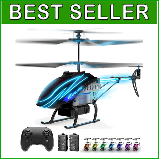 Fun RC Helicopter for Kids - 30 Mins Flight, 7 LED Lights, Altitude Hold
