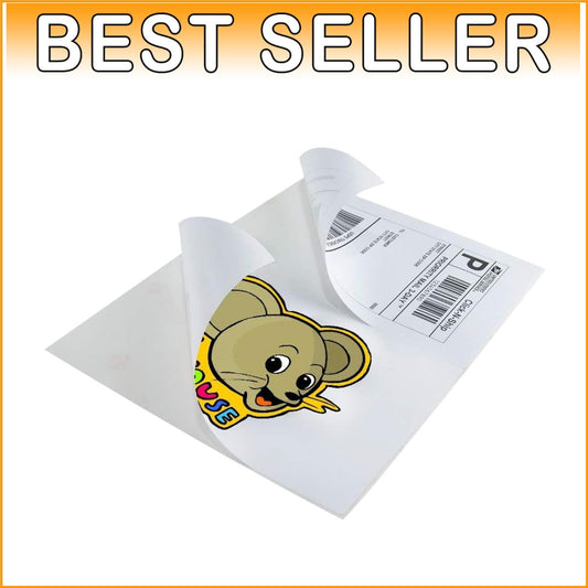 500 Sheets Half Sheet Shipping Labels, 1000 Clear Printable Stickers for All ...