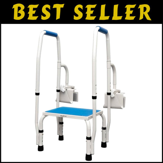 Heavy-Duty Bathtub Step Stool with Handle for Seniors - 300 lbs Weight Capacity