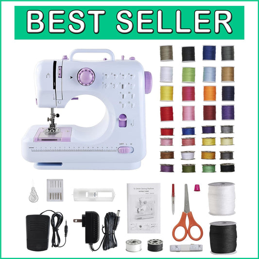 Beginner-Friendly Mini Sewing Machine with Foot Pedal & Stylish Design for Kids