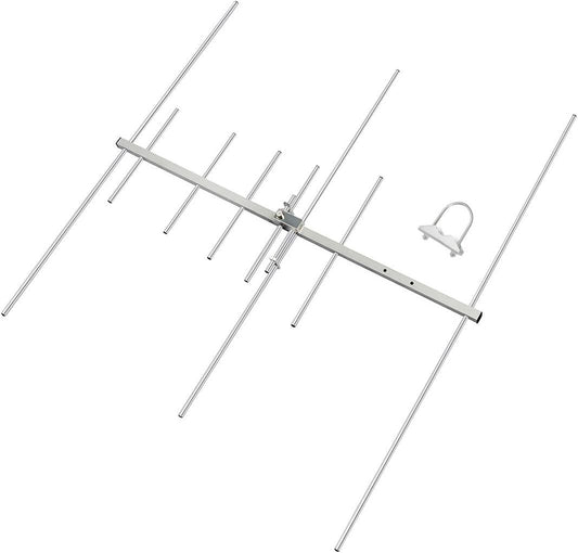Dual-Band 9.5/11.5dBi Yagi Antenna for VHF/UHF - 100W Power, 8 Element Beam