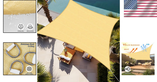 High-Density UV Protection Rectangle Sun Shade Sail - Custom Sizes Available