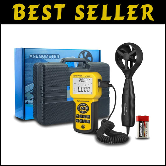 Compact Wind Speed Meter with Backlight - Multi-Function for HVAC Professionals