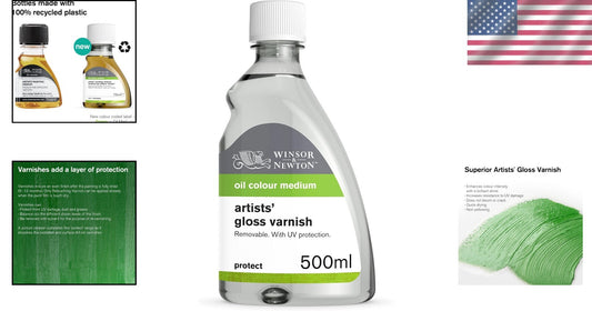500ml Professional Artists' Gloss Varnish - Non-Yellowing Protection for Art