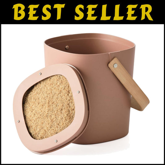 Award-Winning 1 Gallon Compost Bin - Eco-Friendly Indoor Composter with Filter