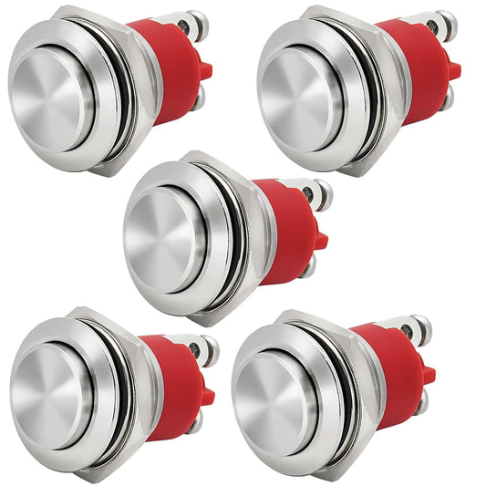 19mm Momentary Push Button Switch Set - IP68 Waterproof for Car and Marine Use