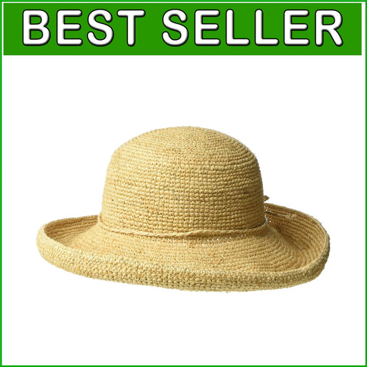Women’s Durable Raffia Straw Hat - Elegant Summer Accessory with Drawstring