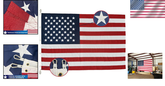 Giant 12x18 Ft American Flag – Reinforced, Non-Fade, Perfect for Outdoor Display