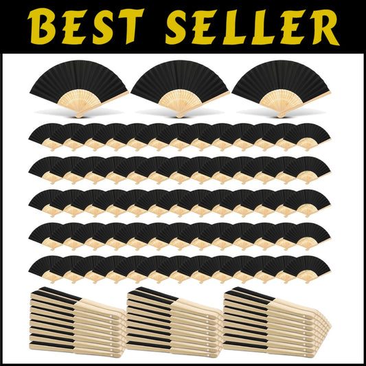 Versatile 300 Pack Handheld Bamboo Fans - Perfect for Weddings & DIY Decor