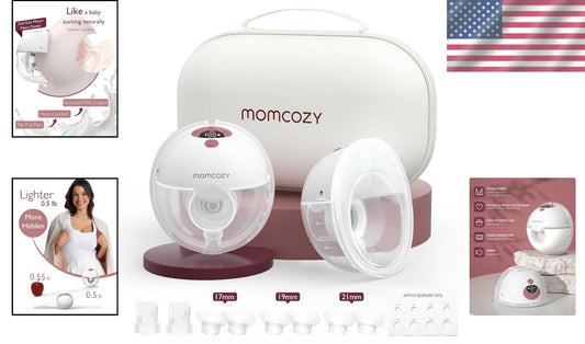 Efficient Lactation with M5 Wearable Breast Pump - 2 Pack, 3 Modes & 9 Levels