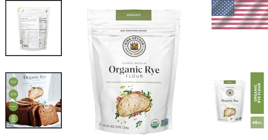 Versatile Organic Rye Flour - Baking Essentials for Gourmet Treats, 3 lbs Each