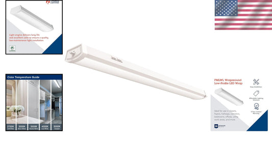 Energy-Efficient LED Ceiling Fixture - 4000 Lumen, Selectable White for Kitchens